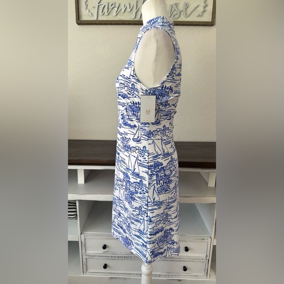 NWT Mahi Gold Schooner Dress Set Sail Sailor Blue Women's Size XS 1 - Picture 5 of 9